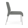 Waterfall Reception Waiting Room Armless Guest Chair / Silver Steel / Light Gray