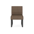 Waterfall Reception Sled Base Guest Chair Armless / Charcoal Steel / Brown