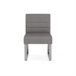 Waterfall Reception Waiting Armless Guest Chair / Silver Steel / Light Gray