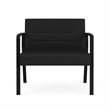 Waterfall Reception Waiting Room Healthcare Bariatic Chair / Black Steel / Black