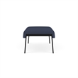 Waterfall Reception Waiting Room Healthcare 2-Seat Bench / Black Steel / Blue