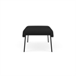 Waterfall Reception Waiting Room Healthcare 2-Seat Bench / Black Steel / Black