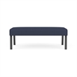 Waterfall Reception Waiting Room Healthcare 2-Seat Bench / Charcoal Steel / Blue
