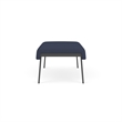 Waterfall Reception Waiting Room Healthcare 2-Seat Bench / Charcoal Steel / Blue