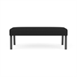 Waterfall Reception Waiting Room 2-Seat Bench / Charcoal Steel / Black