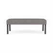 Waterfall Reception Waiting 2-Seat Bench / Charcoal Steel / Light Gray