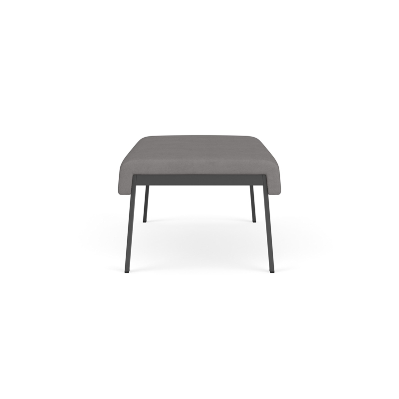 Waterfall Reception Waiting 2-Seat Bench / Charcoal Steel / Light Gray