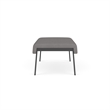 Waterfall Reception Waiting 2-Seat Bench / Charcoal Steel / Light Gray