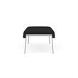 Waterfall Reception Waiting Room Healthcare 2-Seat Bench / Silver Steel / Black