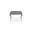 Waterfall Reception Waiting Room 2-Seat Bench / Silver Steel / Light Gray