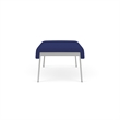 Waterfall Reception Waiting Room Healthcare 2-Seat Bench / Silver Steel / Blue