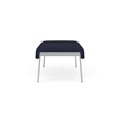 Waterfall Reception Waiting Room 2-Seat Bench Dark / Silver Steel / Navy Blue