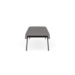 Waterfall Reception Waiting Room 3-Seat Bench / Black Steel / Light Gray