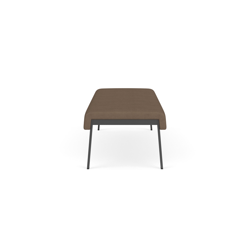 Waterfall Reception Waiting Room 3-Seat Bench / Charcoal Steel / Brown
