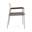 Avon Reception Guest Chair UPH Seat HPL Back / Silver Steel / Natural / Gray