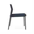 Avon Reception Waiting Armless Chair UPH Seat Back / Charcoal Steel / Blue