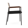 Avon Reception Guest Chair UPH Seat HPL Back / Charcoal Steel / Walnut / Black