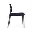 Avon Reception Waiting Armless Chair UPH Seat Back / Charcoal Steel / Navy Blue