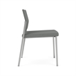 Avon Reception Waiting Armless Chair UPH Seat Back / Silver Steel / Light Gray