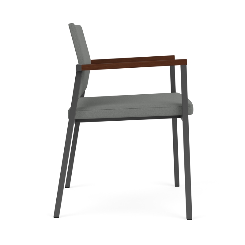 Avon Reception Waiting Guest Chair UPH Seat Back / Charcoal Steel / Light Gray