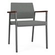 Avon Reception Waiting Guest Chair UPH Seat Back / Charcoal Steel / Light Gray