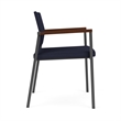 Avon Reception Waiting Guest Chair UPH Seat Back / Charcoal Steel / Navy Blue