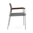 Avon Reception Waiting Guest Chair UPH Seat Back / Silver Steel / Light Gray