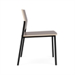 Avon Reception Waiting Armless Chair HPL Seat Back / Black Steel / Walnut