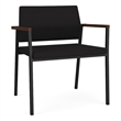 Avon Reception Waiting Oversize Chair UPH Seat Back / Black Steel / Black