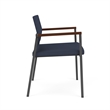 Avon Reception Waiting Oversize Chair UPH Seat Back / Charcoal Steel / Blue