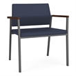 Avon Reception Waiting Oversize Chair UPH Seat Back / Charcoal Steel / Blue