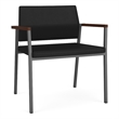 Avon Reception Waiting Oversize Chair UPH Seat Back / Charcoal Steel / Black
