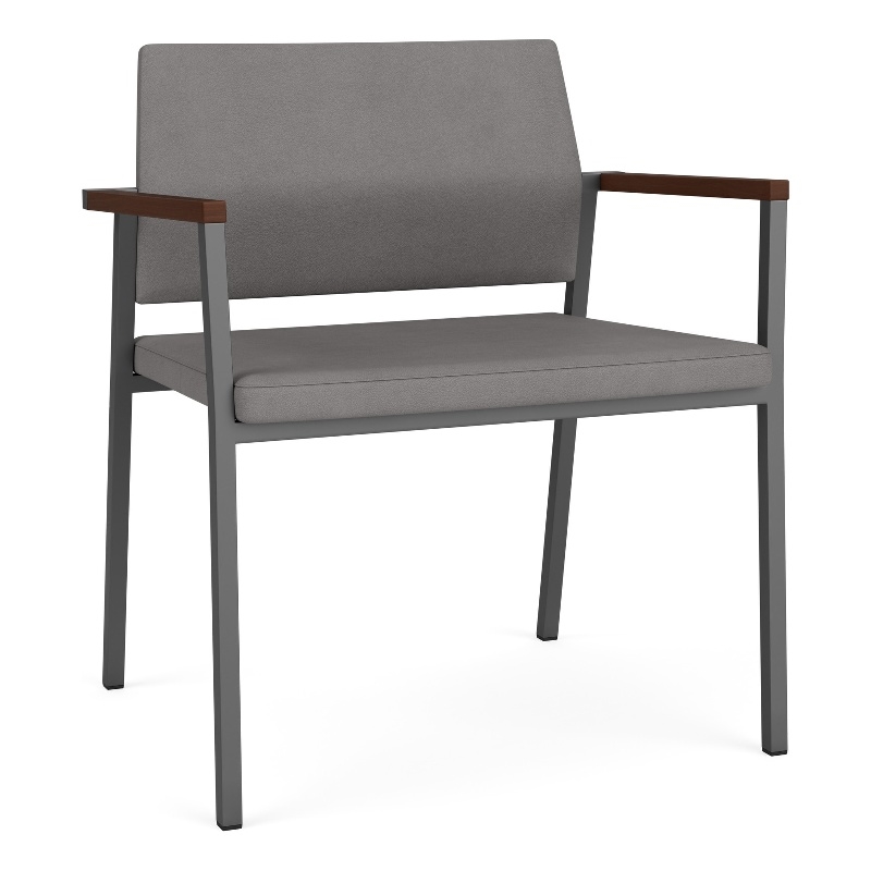 Avon Reception Oversize Chair UPH Seat Back / Charcoal Steel / Light Gray