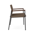 Avon Reception Waiting Oversize Chair UPH Seat Back / Charcoal Steel / Brown