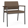 Avon Reception Waiting Oversize Chair UPH Seat Back / Charcoal Steel / Brown