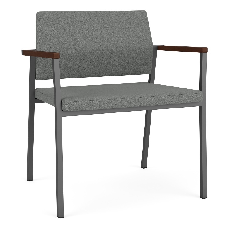Avon Reception Oversize Chair UPH Seat Back / Charcoal Steel / Light Gray