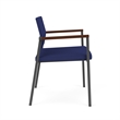 Avon Reception Waiting Oversize Chair UPH Seat Back / Charcoal Steel / Blue
