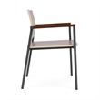 Avon Reception Waiting Guest Chair HPL Seat Back / Charcoal Steel / Mahogany