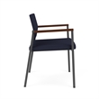 Avon Reception Waiting Oversize Chair UPH Seat Back / Charcoal Steel / Navy Blue