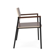 Avon Reception Waiting Oversize Chair HPL Seat Back / Black Steel / Walnut