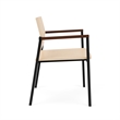 Avon Reception Waiting Oversize Chair HPL Seat Back / Black Steel / Natural