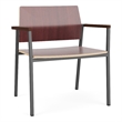 Avon Reception Waiting Oversize Chair HPL Seat Back / Charcoal Steel / Mahogany