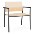 Avon Reception Waiting Oversize Chair HPL Seat Back / Charcoal Steel / Natural