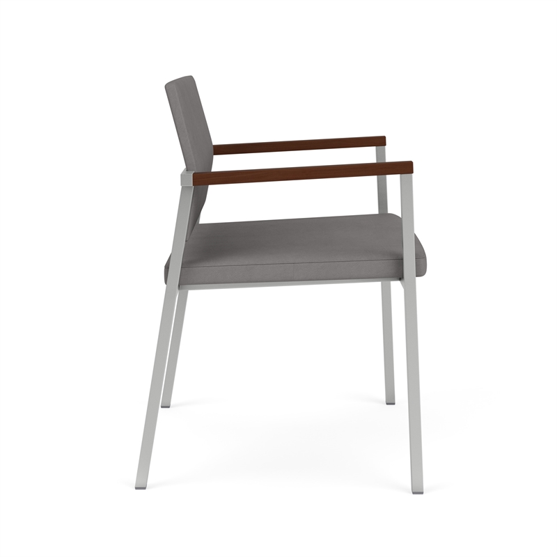 Avon Reception Waiting Oversize Chair UPH Seat Back / Silver Steel / Light Gray