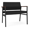 Avon Reception Waiting Bariatric Chair UPH Seat Back / Black Steel / Black