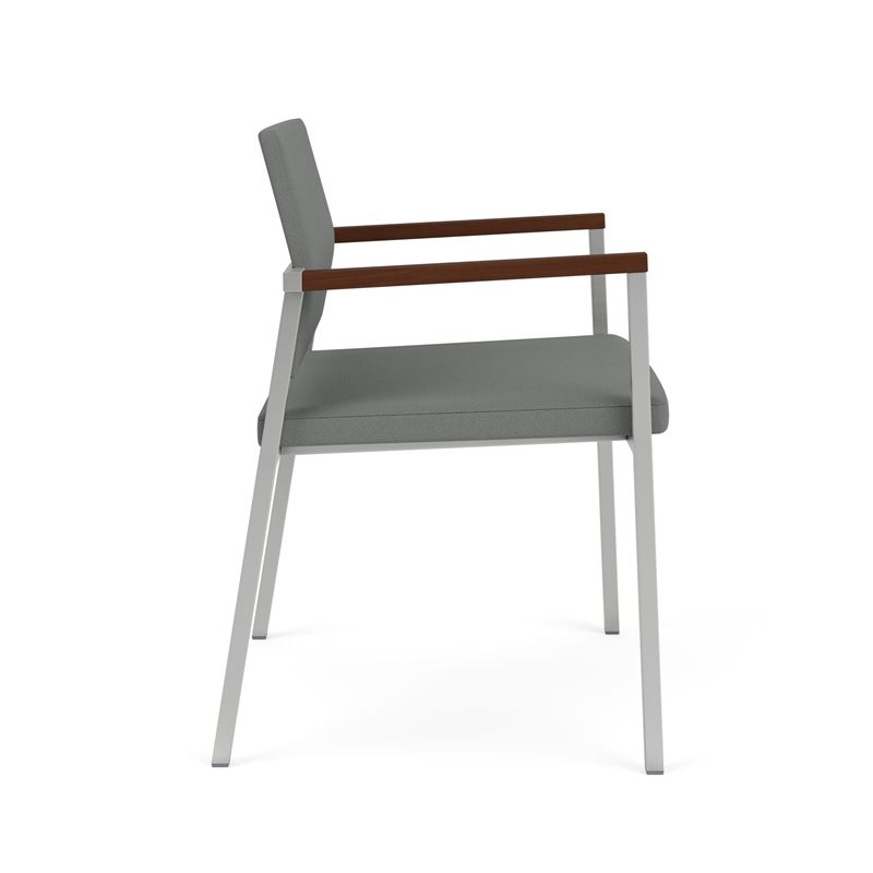 Avon Reception Waiting Oversize Chair UPH Seat Back / Silver Steel / Light Gray