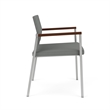 Avon Reception Waiting Oversize Chair UPH Seat Back / Silver Steel / Light Gray