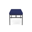 Avon Reception Waiting 2 Seat Bench 550 LB Capacity / Charcoal Steel / Blue
