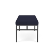 Avon Reception Waiting 2 Seat Bench 550 LB Capacity / Charcoal Steel / Navy Blue