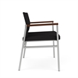 Avon Reception Waiting Bariatric Chair UPH Seat Back / Silver Steel / Black